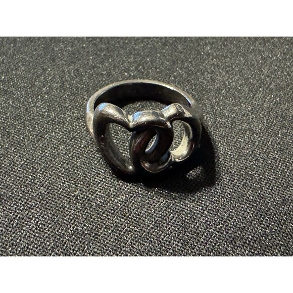 James Avery Sterling Silver Interlocked Heart Ring Size 5.5, Dbl Heart - Picture 5 of 7